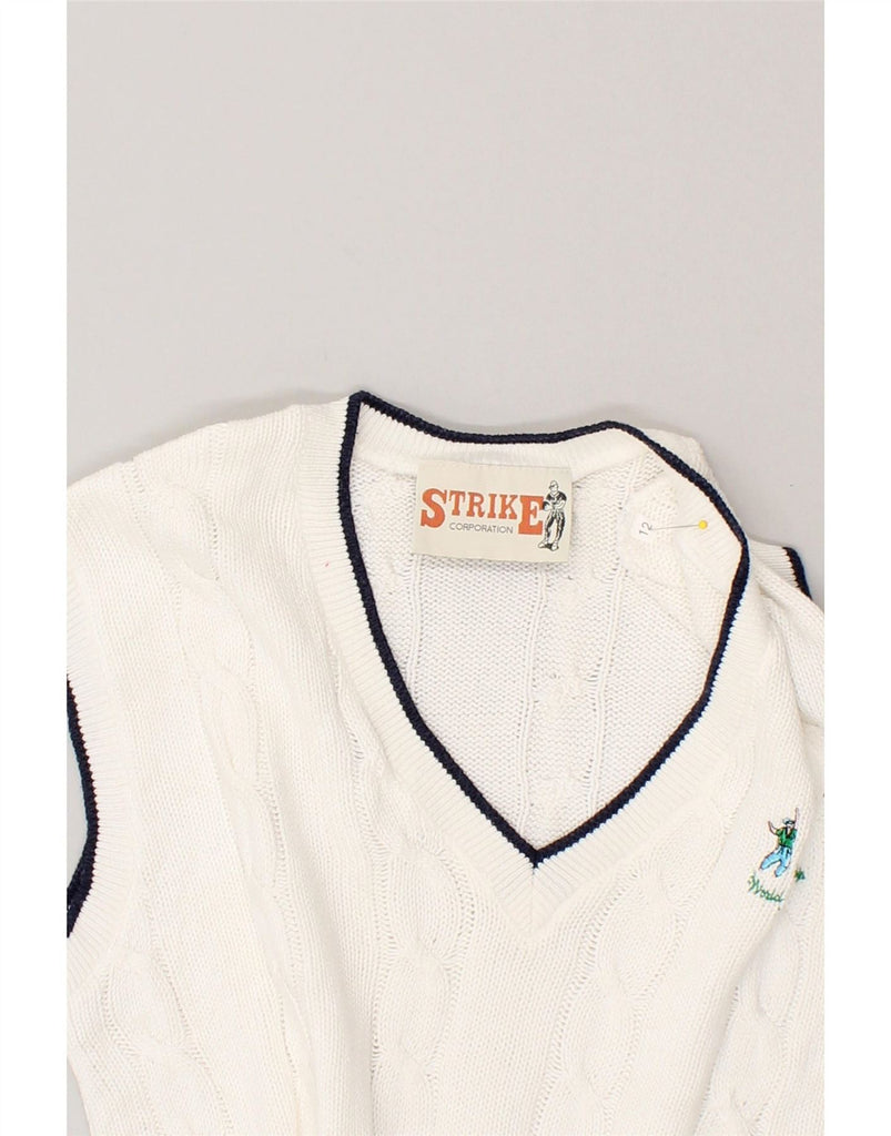 VINTAGE Boys Vest Tank Top 11-12 Years White Vintage Vintage and Second-Hand Vintage from Messina Hembry 