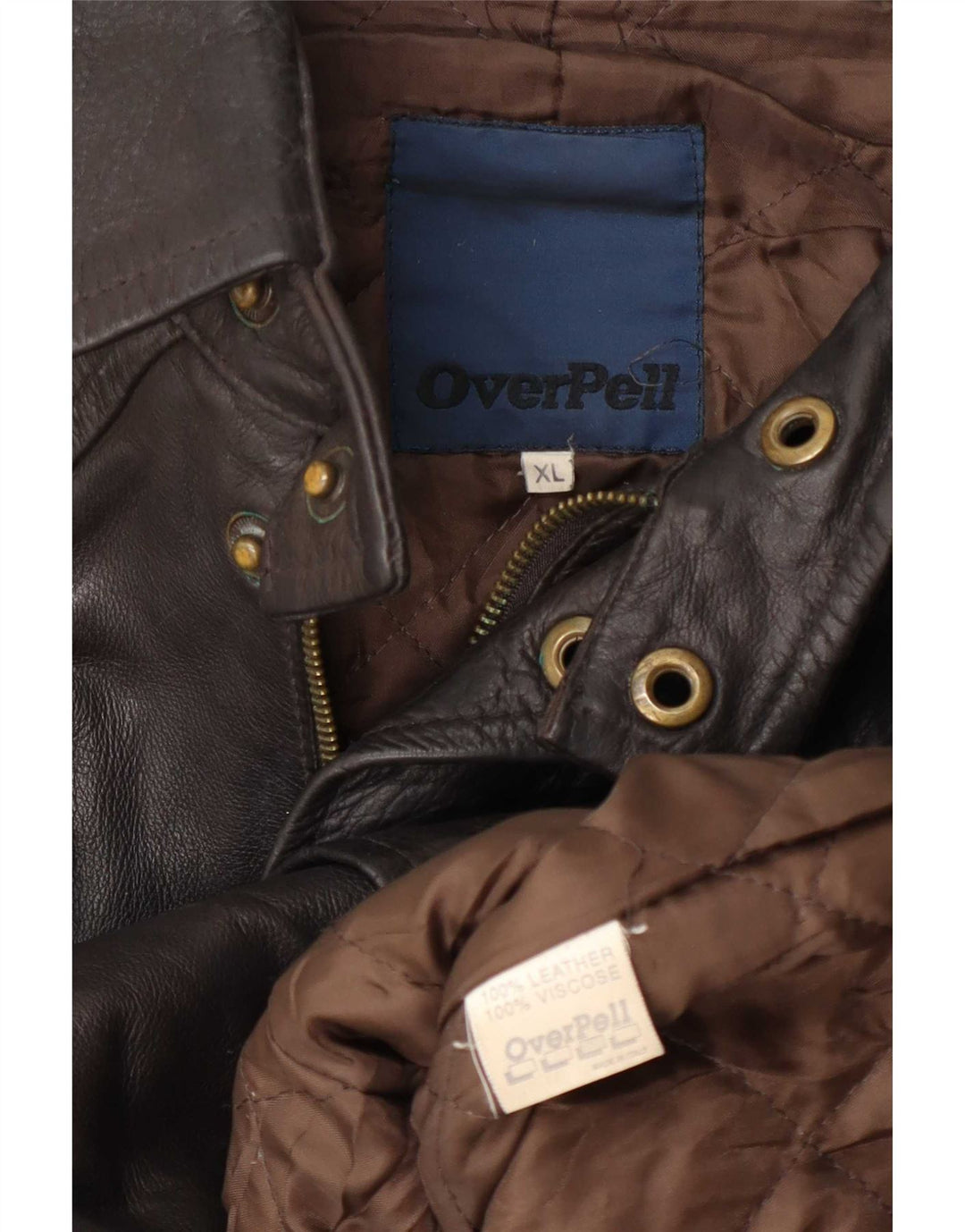 Vintage Mens Leather Jacket UK 42 XL Brown