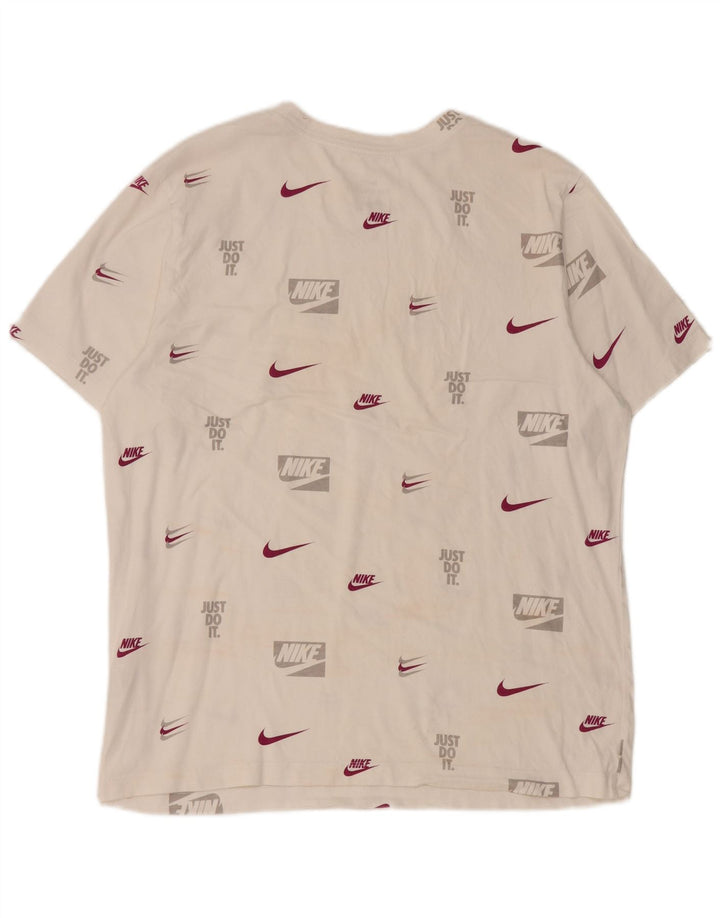 Nike Mens Graphic T-Shirt Top Large White Cotton