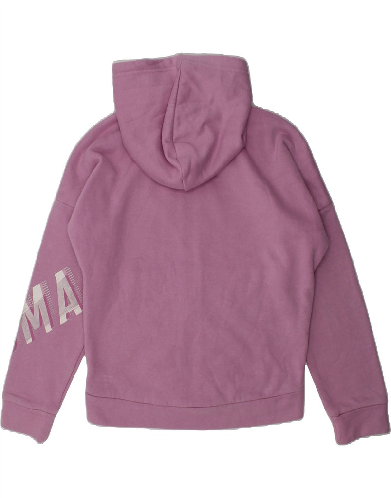 PUMA Girls Graphic Zip Hoodie Sweater 9-10 Years Purple | Vintage Puma | Thrift | Second-Hand Puma | Used Clothing | Messina Hembry 