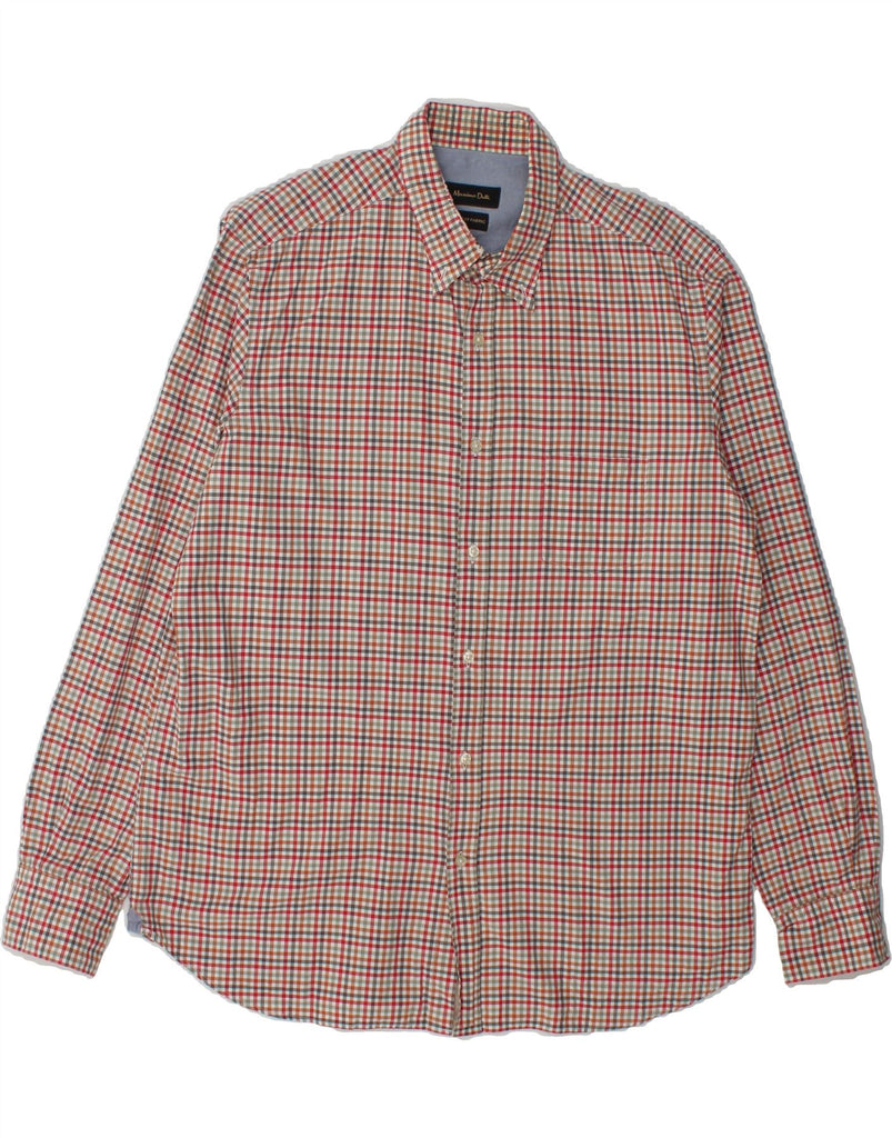 MASSIMO DUTTI Mens Shirt XL Multicoloured Check Cotton Vintage Massimo Dutti and Second-Hand Massimo Dutti from Messina Hembry 