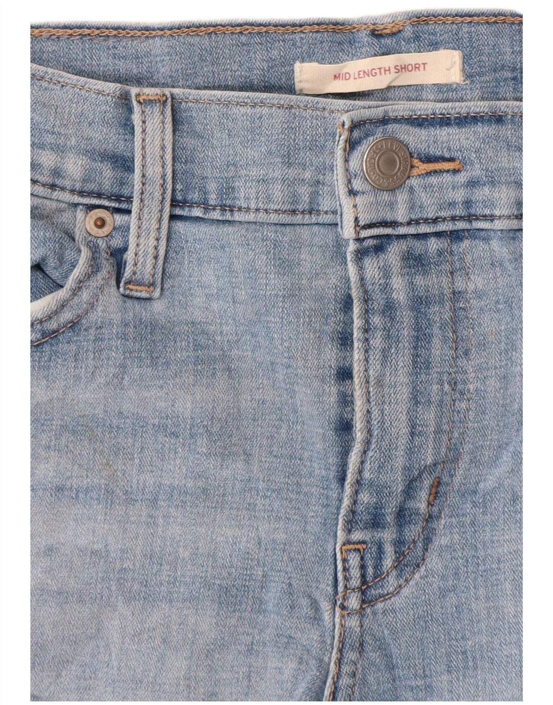 LEVI'S Womens Mid Rise Denim Shorts W26 Small Blue