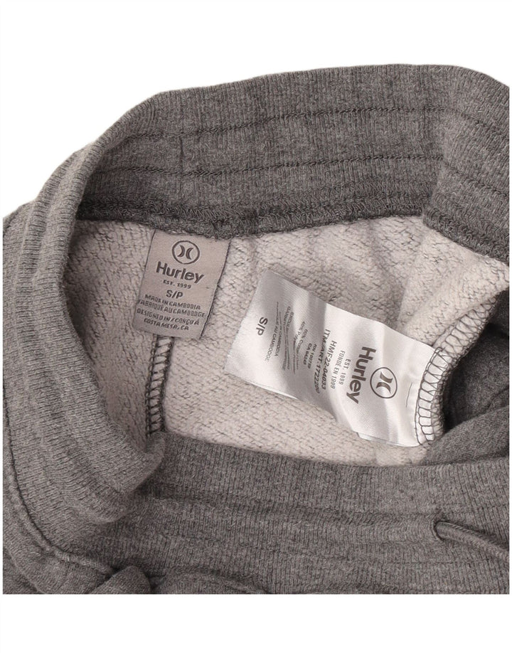 Hurley Mens Tracksuit Trousers Joggers Small  Grey Cotton