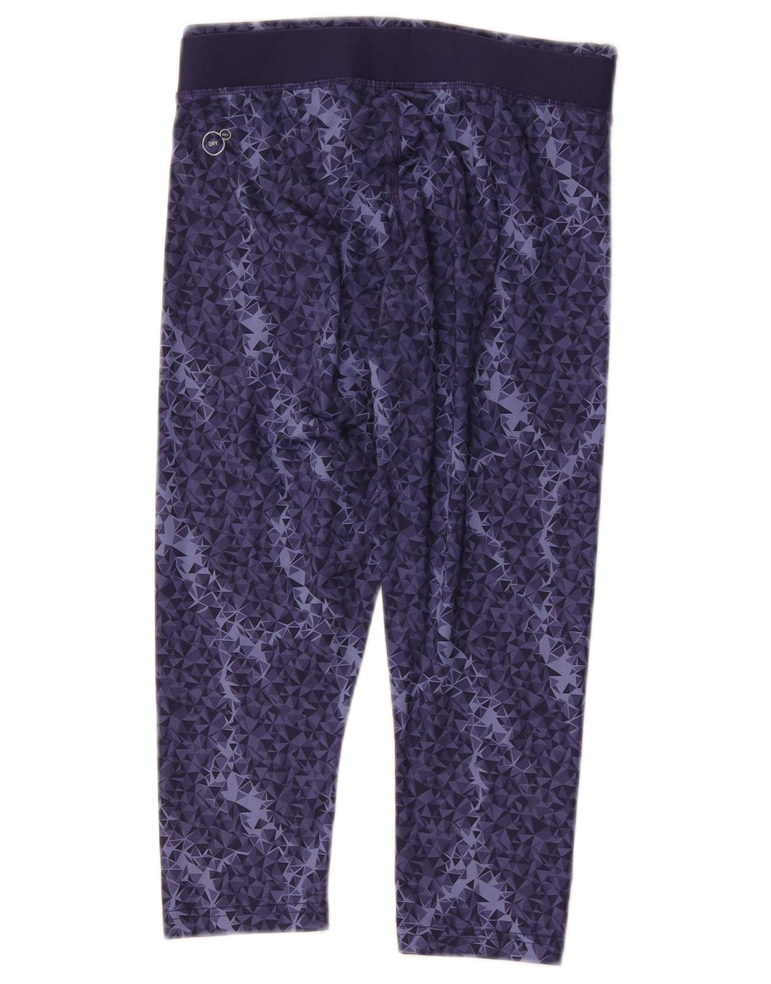 Puma Womens Capri Leggings UK 10 Small Navy Blue Geometric Polyester