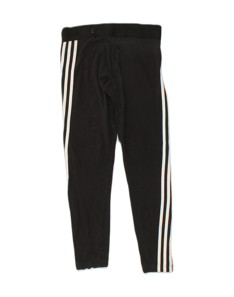 ADIDAS Womens Tracksuit Trousers UK 8 Small Black Cotton | Vintage Adidas | Thrift | Second-Hand Adidas | Used Clothing | Messina Hembry 