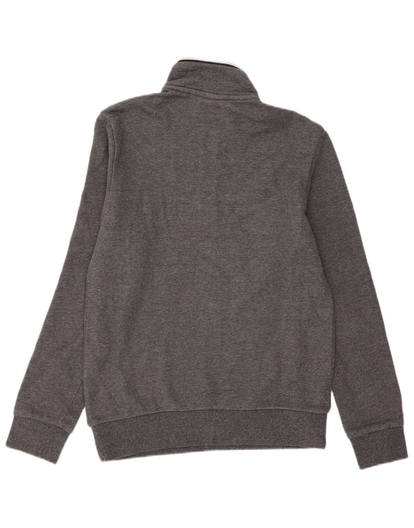 Lotto Mens Zip Neck Sweatshirt Jumper Small Grey Cotton
