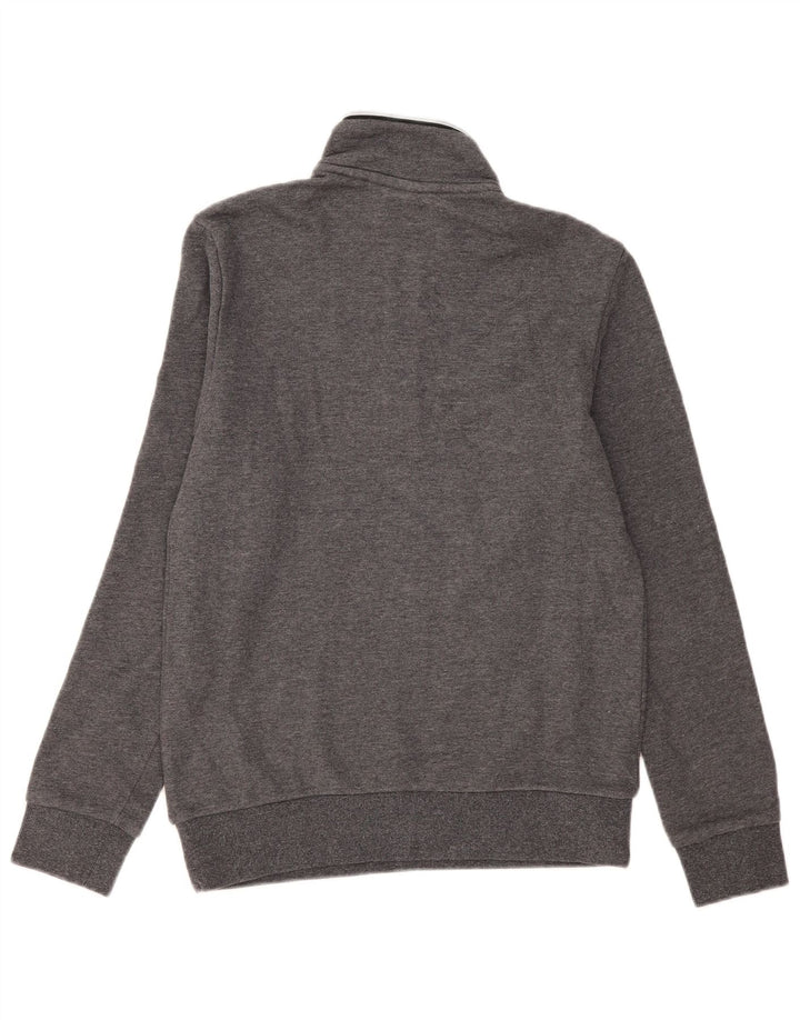 Lotto Mens Zip Neck Sweatshirt Jumper Small Grey Cotton