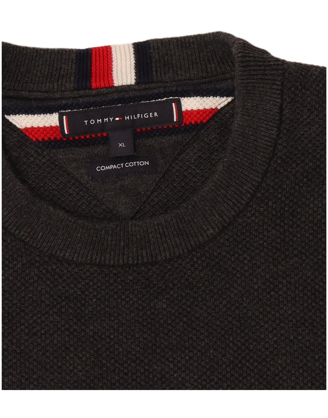 Tommy Hilfiger Mens Crew Neck Jumper XL Grey Cotton