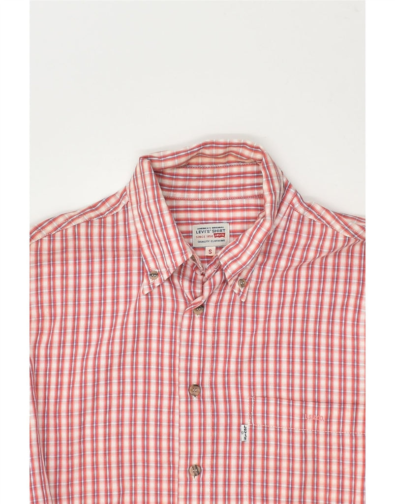 LEVI'S Mens Shirt Small Pink Check Cotton | Vintage Levi's | Thrift | Second-Hand Levi's | Used Clothing | Messina Hembry 