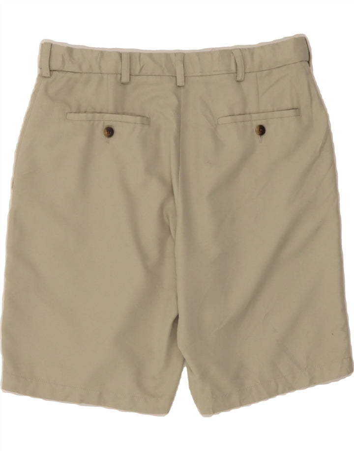 VINTAGE Mens Chino Shorts W32 Medium Beige Polyester Vintage Vintage and Second-Hand Vintage from Messina Hembry 