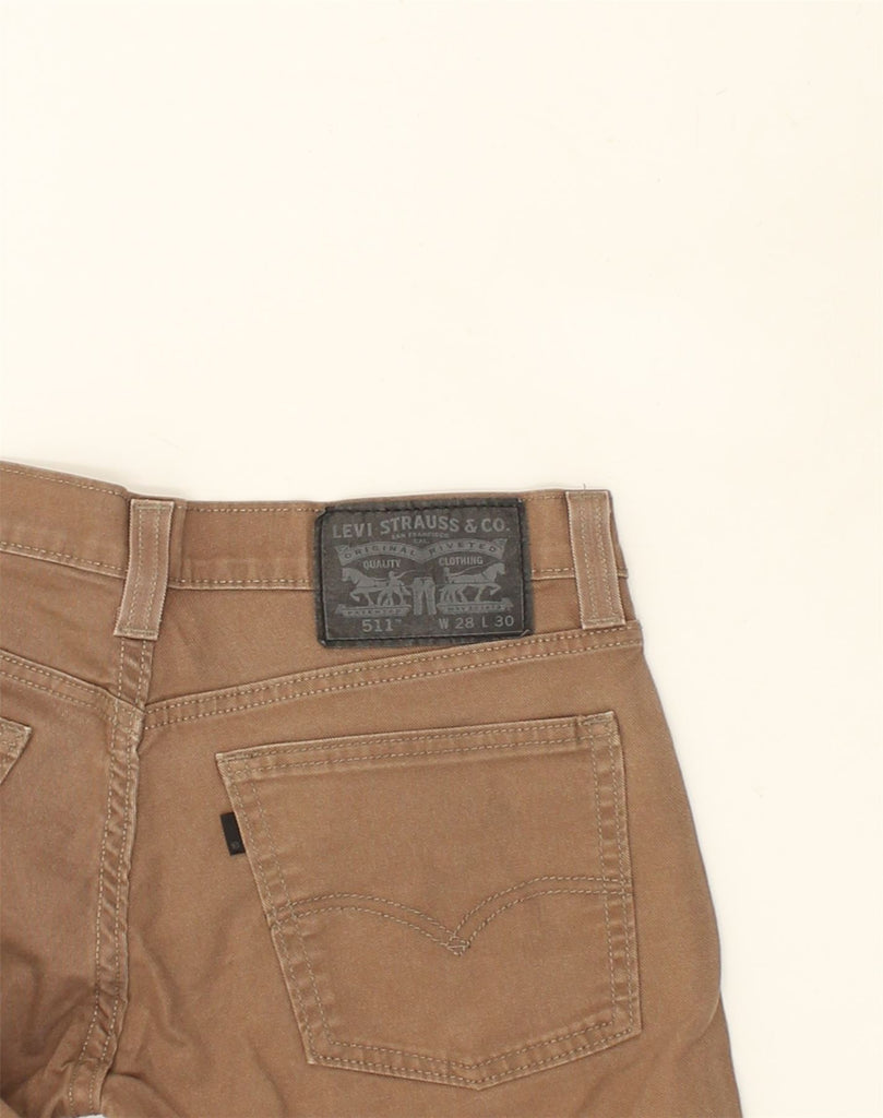 LEVI'S Womens 511 Straight Jeans W28 L30  Brown Cotton | Vintage Levi's | Thrift | Second-Hand Levi's | Used Clothing | Messina Hembry 