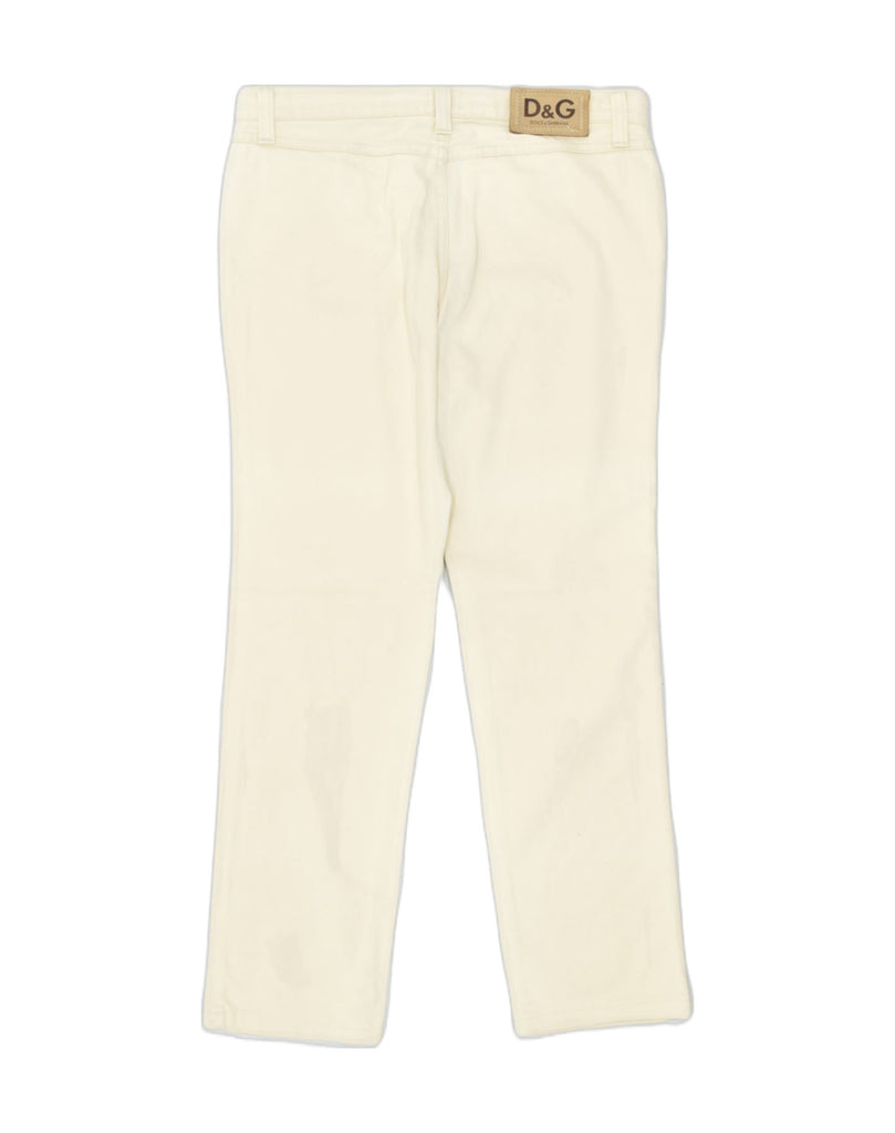 DOLCE & GABBANA Mens Straight Casual Trousers IT 44 Medium W30 L28 Beige | Vintage Dolce & Gabbana | Thrift | Second-Hand Dolce & Gabbana | Used Clothing | Messina Hembry 