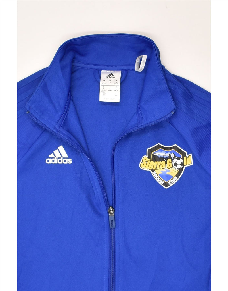 ADIDAS Womens Tracksuit Top Jacket UK 8/10 Small  Blue Polyester | Vintage Adidas | Thrift | Second-Hand Adidas | Used Clothing | Messina Hembry 