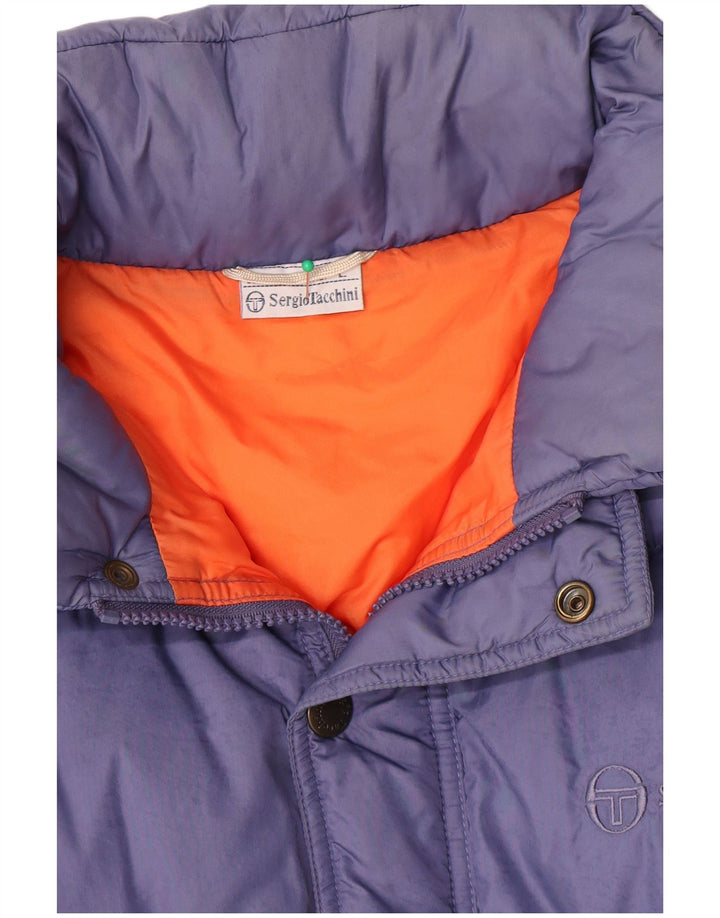 Sergio Tacchini Mens Hooded Padded Jacket UK 40 Large Blue Polyamide