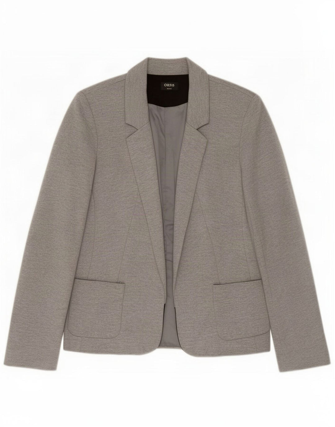Oasis Womens Open Blazer Jacket UK 8 Small Grey Polyester