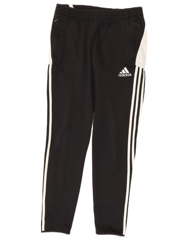 ADIDAS Mens Climalite Tracksuit Trousers Large Black Colourblock Polyester