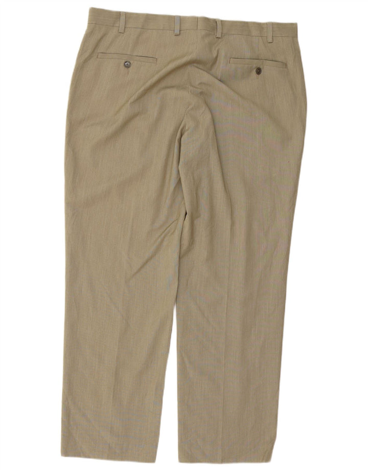 RALPH LAUREN Mens Straight Suit Trousers W38 L30 Beige Polyester
