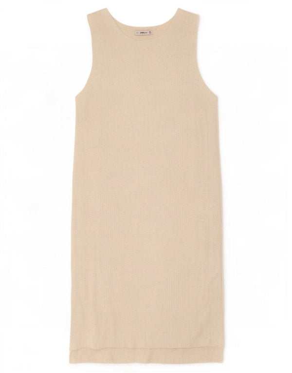 Zara Womens Sleeveless Maxi Dress UK 10 Small Grey Acrylic