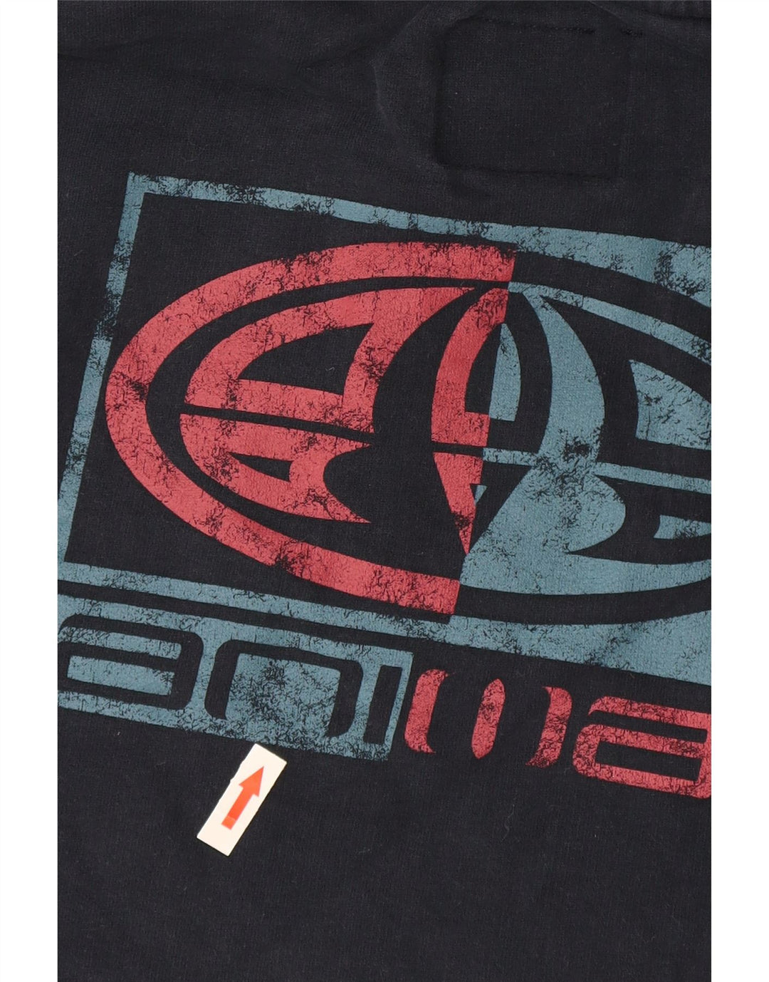 Animal Mens Graphic Hoodie Jumper Small Navy Blue Cotton