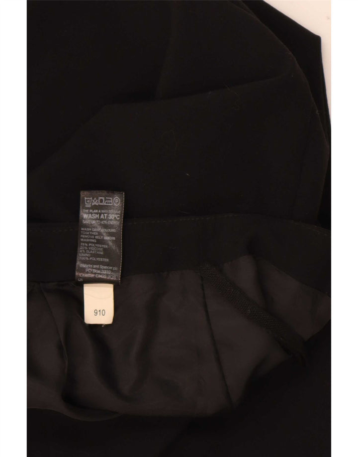 Marks & Spencer Womens Pencil Skirt UK 16 Large W34 Black Polyester