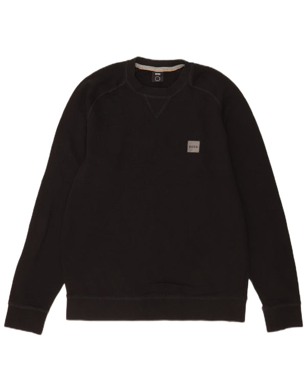 Hugo Boss Mens Sweatshirt Jumper Medium Black Cotton