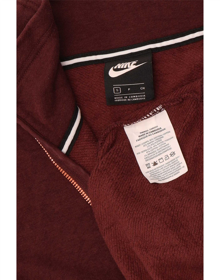 Nike Womens Oversized Graphic Sweatshirt Jumper UK 10 Small Burgundy