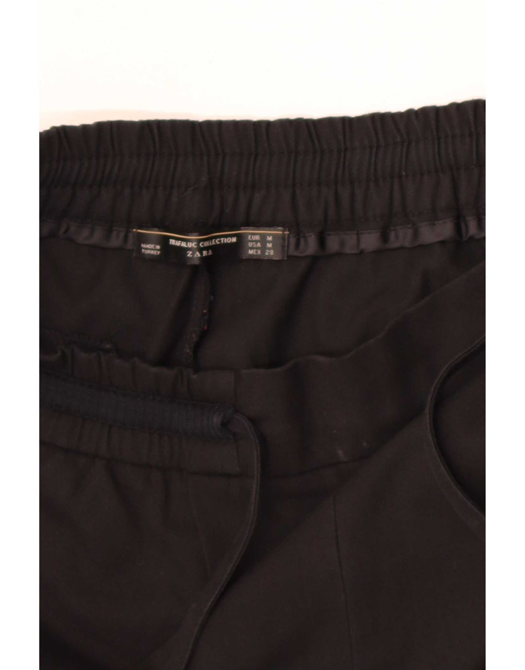 Zara Womens Tapered Chino Trousers Medium W28 L27 Black