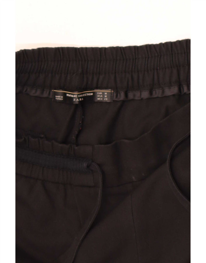 Zara Womens Tapered Chino Trousers Medium W28 L27 Black