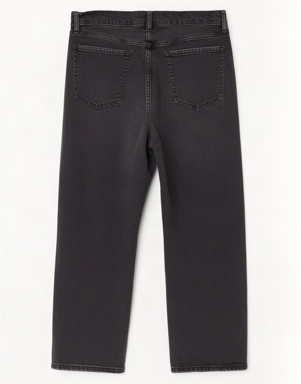 Marks & Spencer Womens High Waist Straight Jeans UK 22 3XL W40 L25 Black