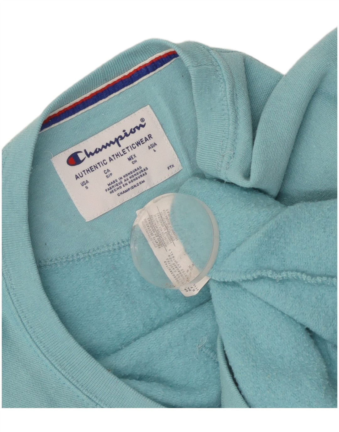 Champion Womens Graphic Sweatshirt Jumper UK 10 Small Blue Polyester