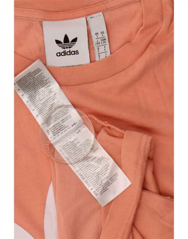 Adidas Mens Graphic T-Shirt Top Large Pink Cotton