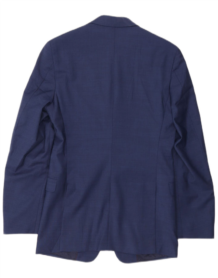 TOMMY HILFIGER Mens 2 Button Blazer Jacket UK 38 Medium Navy Blue Wool