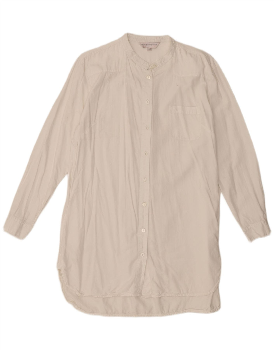 French Connection Womens Shirt Dress UK 14 Large White Lyocell