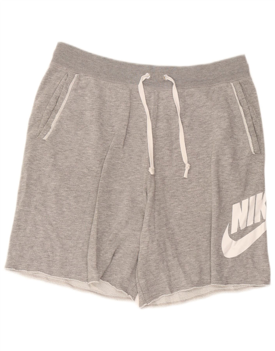 Nike Mens Graphic Sport Shorts Large Grey Flecked Cotton