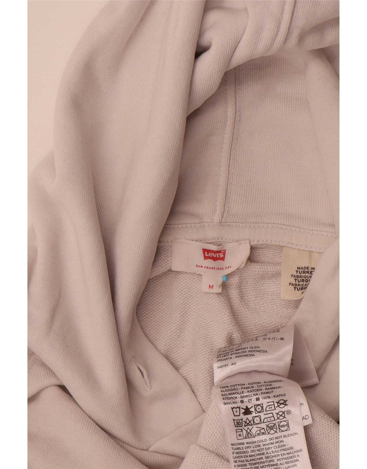 Levi's Mens Graphic Hoodie Jumper Medium Beige Cotton