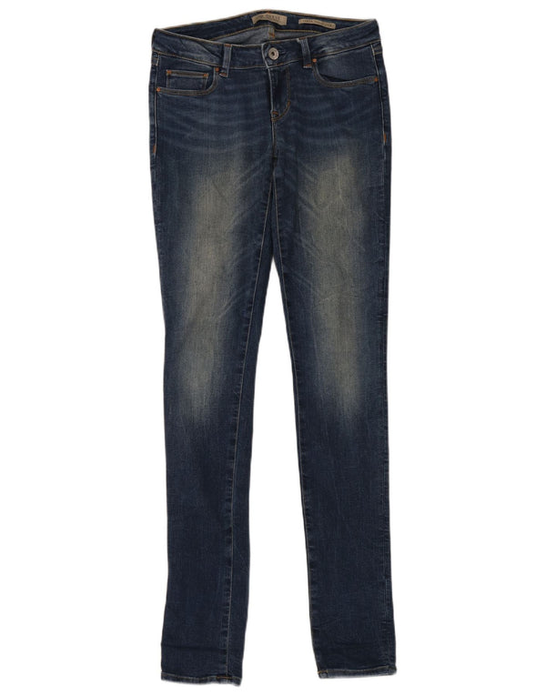 Guess Womens Power Low Skinny Jeans W28 L34 Blue Cotton