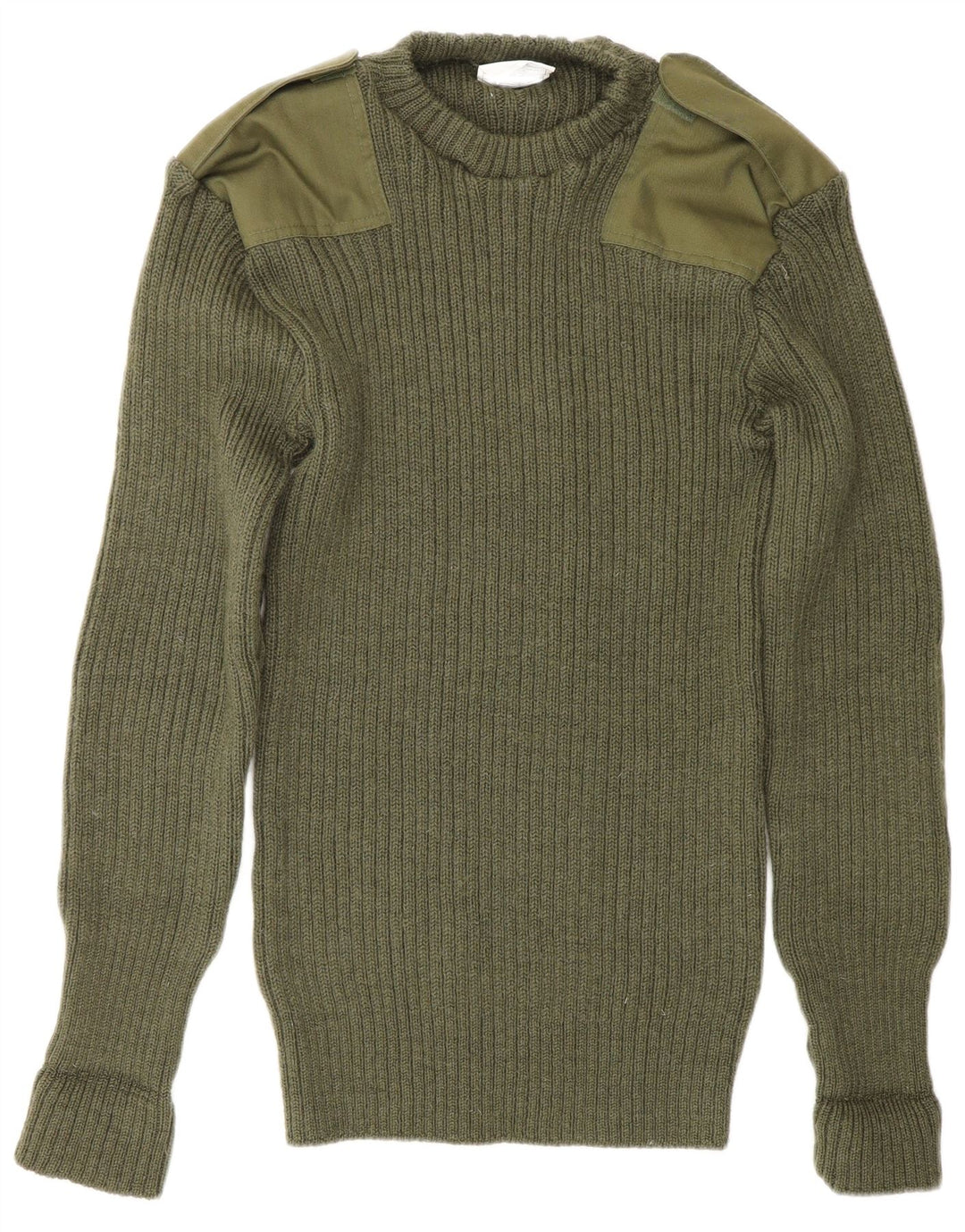 VINTAGE Mens Military Crew Neck Jumper Sweater Large Khaki