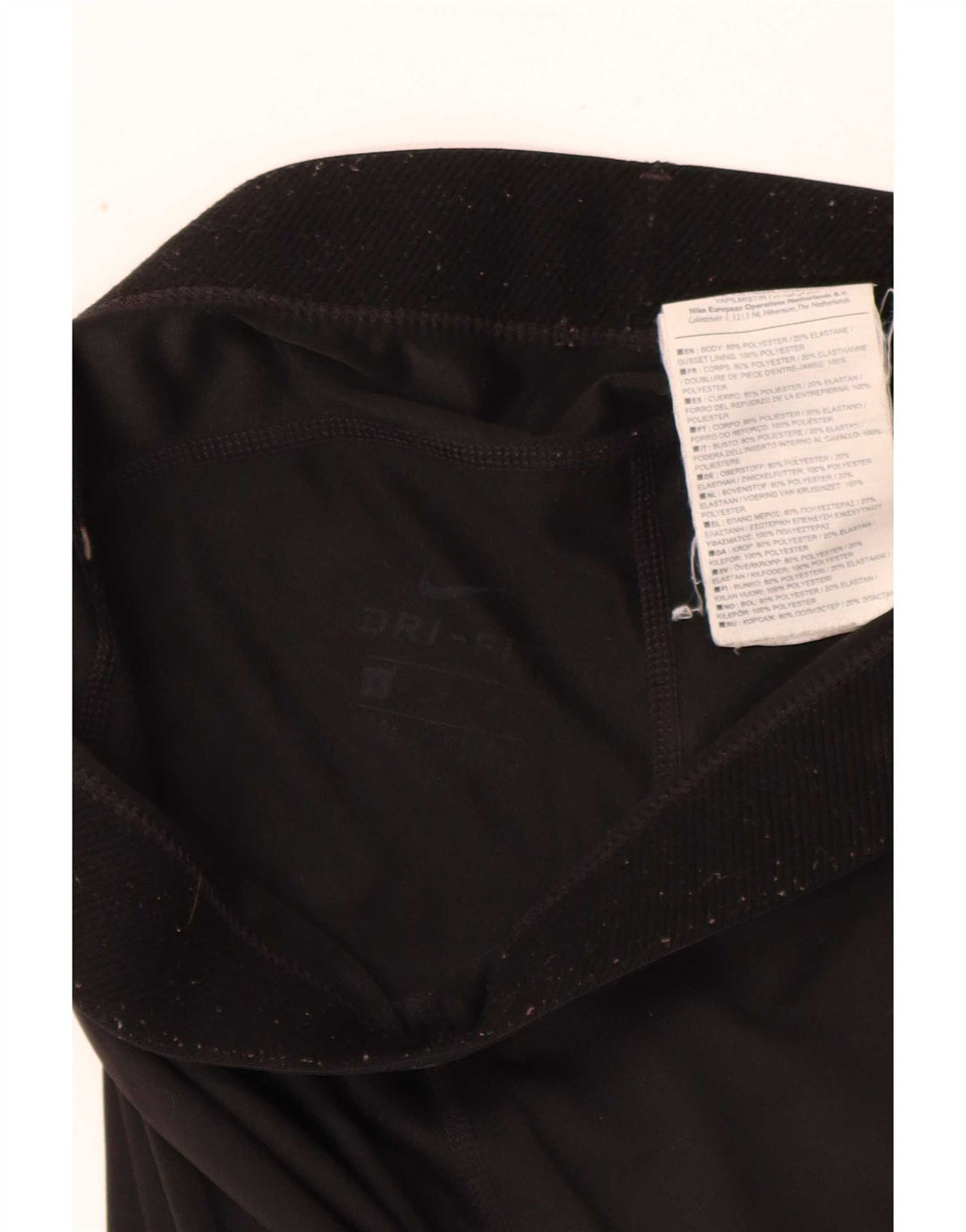 Nike Womens Dri Fit Graphic Leggings UK 10 Small Black Polyester