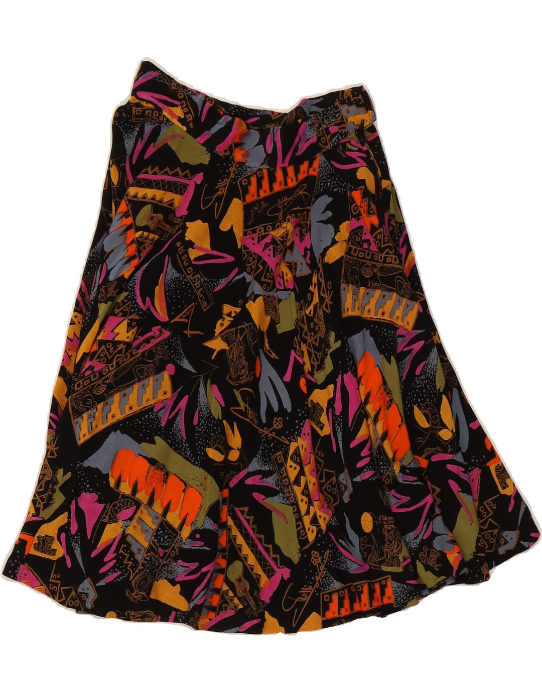 VINTAGE Womens Abstract Pattern A-Line Skirt W25 XS Multicoloured Vintage Vintage and Second-Hand Vintage from Messina Hembry 