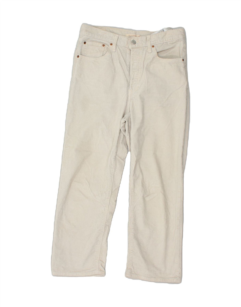 LEVI'S Womens Straight Corduroy Trousers W30 L27 Off White Cotton | Vintage Levi's | Thrift | Second-Hand Levi's | Used Clothing | Messina Hembry 