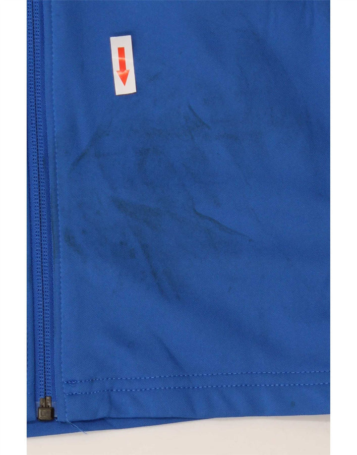 Nike Mens Dri Fit Tracksuit Top Jacket Large Blue Colourblock Polyester