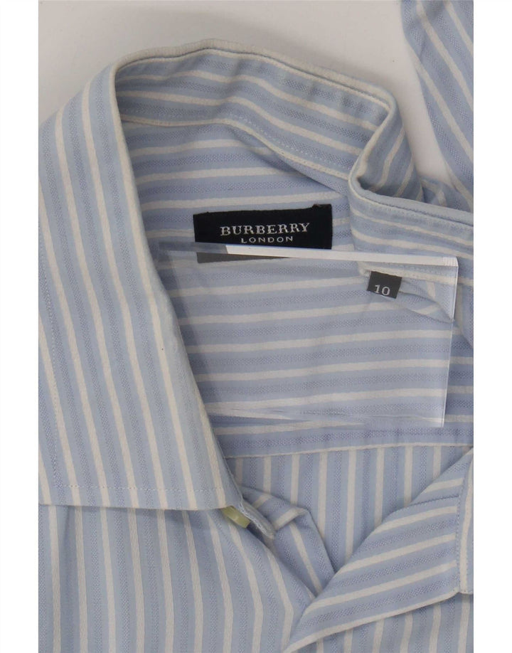 Burberry Mens Shirt 2XL Blue Pinstripe