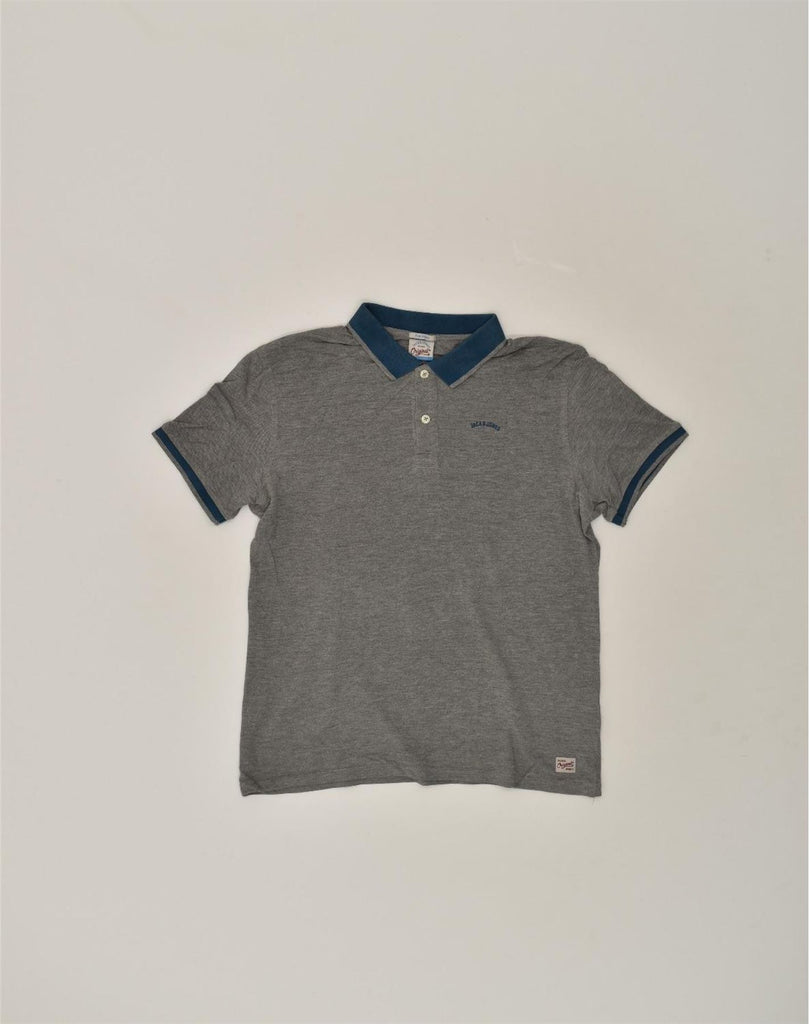 JACK & JONES Mens Originals Polo Shirt Small Grey Cotton | Vintage Jack & Jones | Thrift | Second-Hand Jack & Jones | Used Clothing | Messina Hembry 