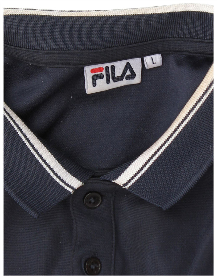 Fila Mens Polo Shirt Large Navy Blue