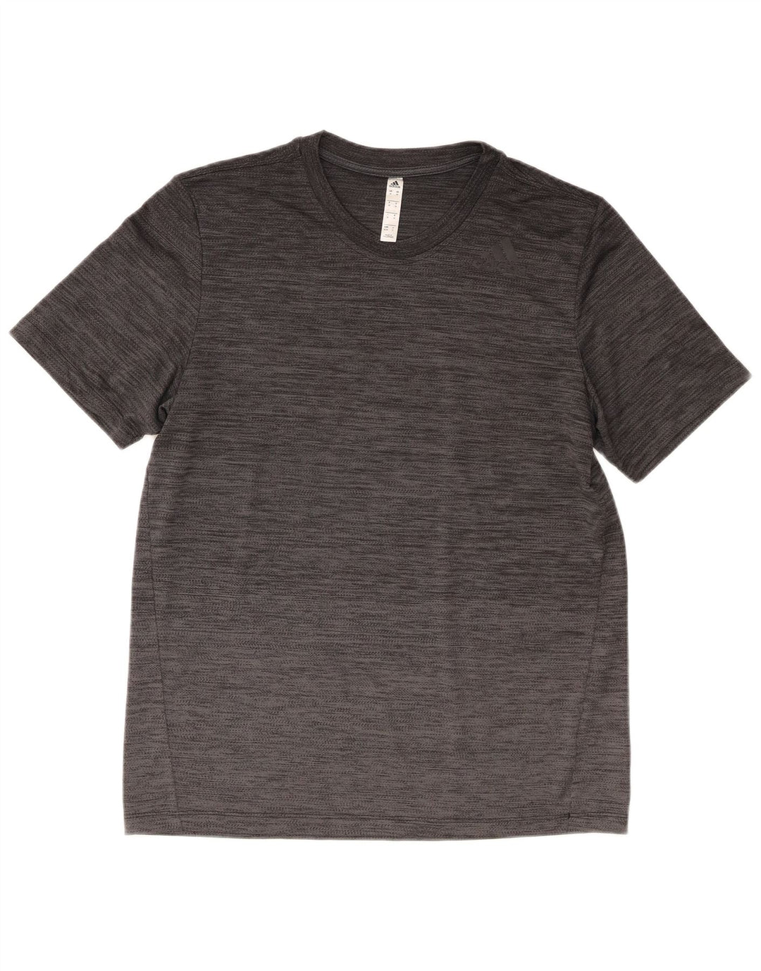 Adidas Mens T-Shirt Top Medium Grey Flecked Polyester
