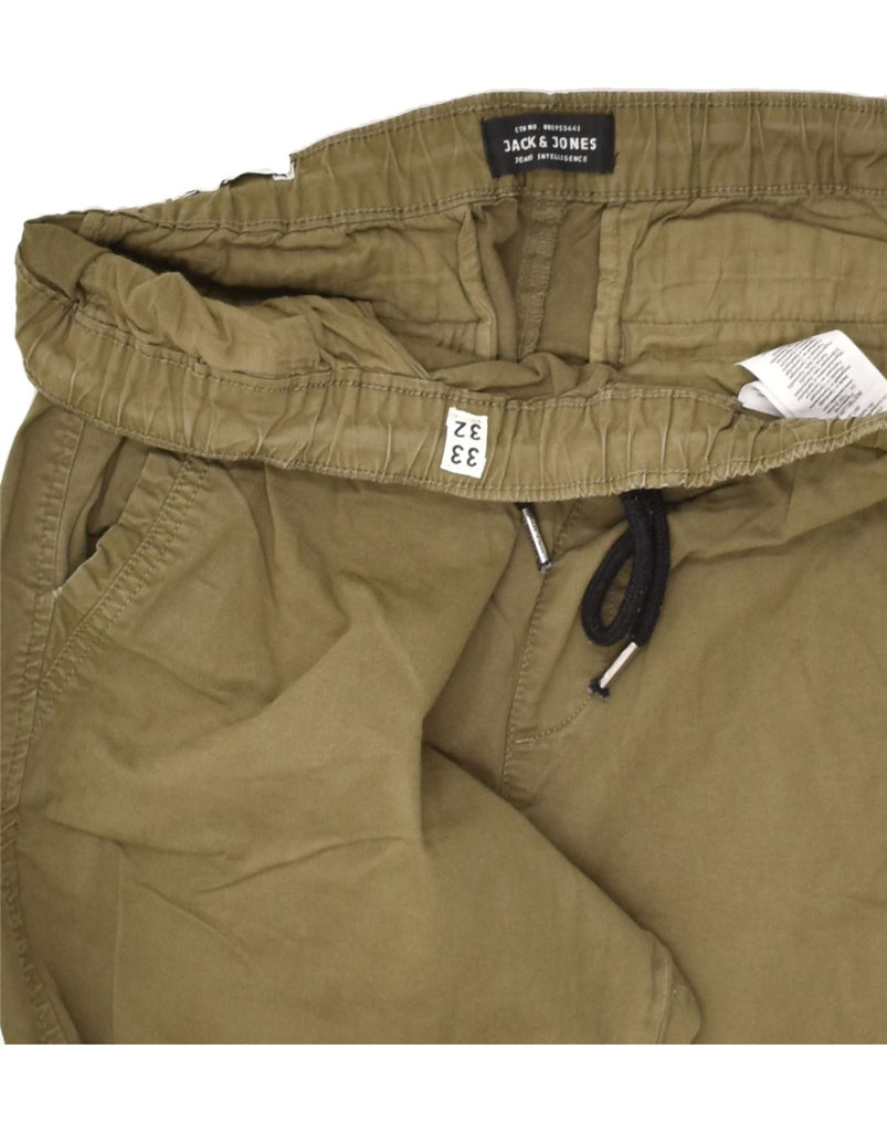 JACK & JONES Mens Anti Fit Joggers Trousers W33 L27 Khaki Cotton | Vintage Jack & Jones | Thrift | Second-Hand Jack & Jones | Used Clothing | Messina Hembry 