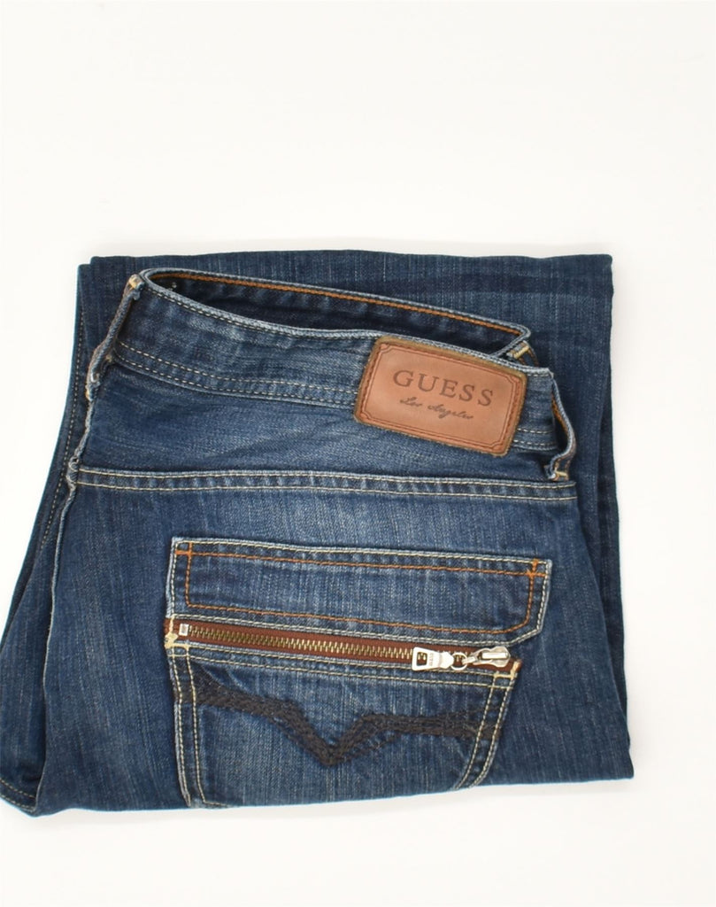 GUESS Mens Straight Jeans W33 L32 Blue Cotton | Vintage Guess | Thrift | Second-Hand Guess | Used Clothing | Messina Hembry 