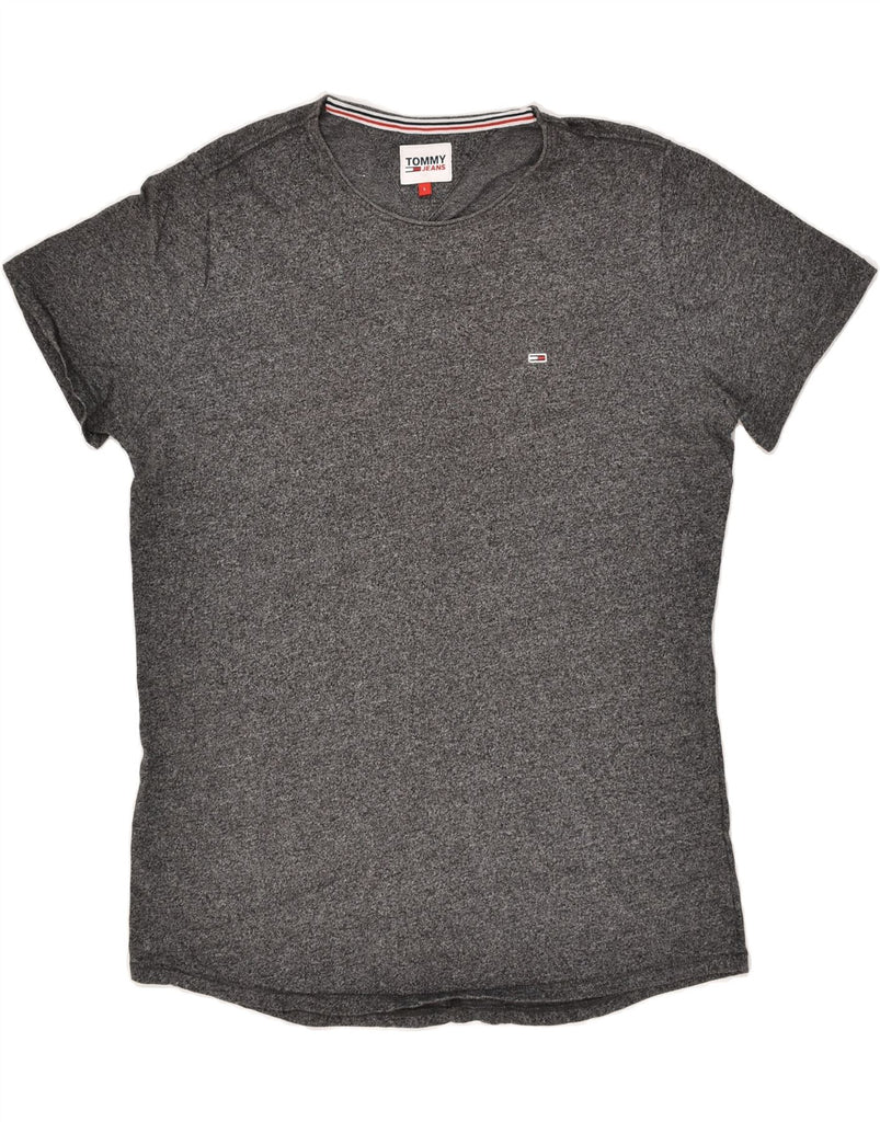 TOMMY HILFIGER Mens T-Shirt Top Large Grey Flecked | Vintage Tommy Hilfiger | Thrift | Second-Hand Tommy Hilfiger | Used Clothing | Messina Hembry 