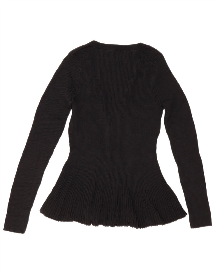 Massimo Dutti Womens Cardigan Sweater UK 8 Small Black