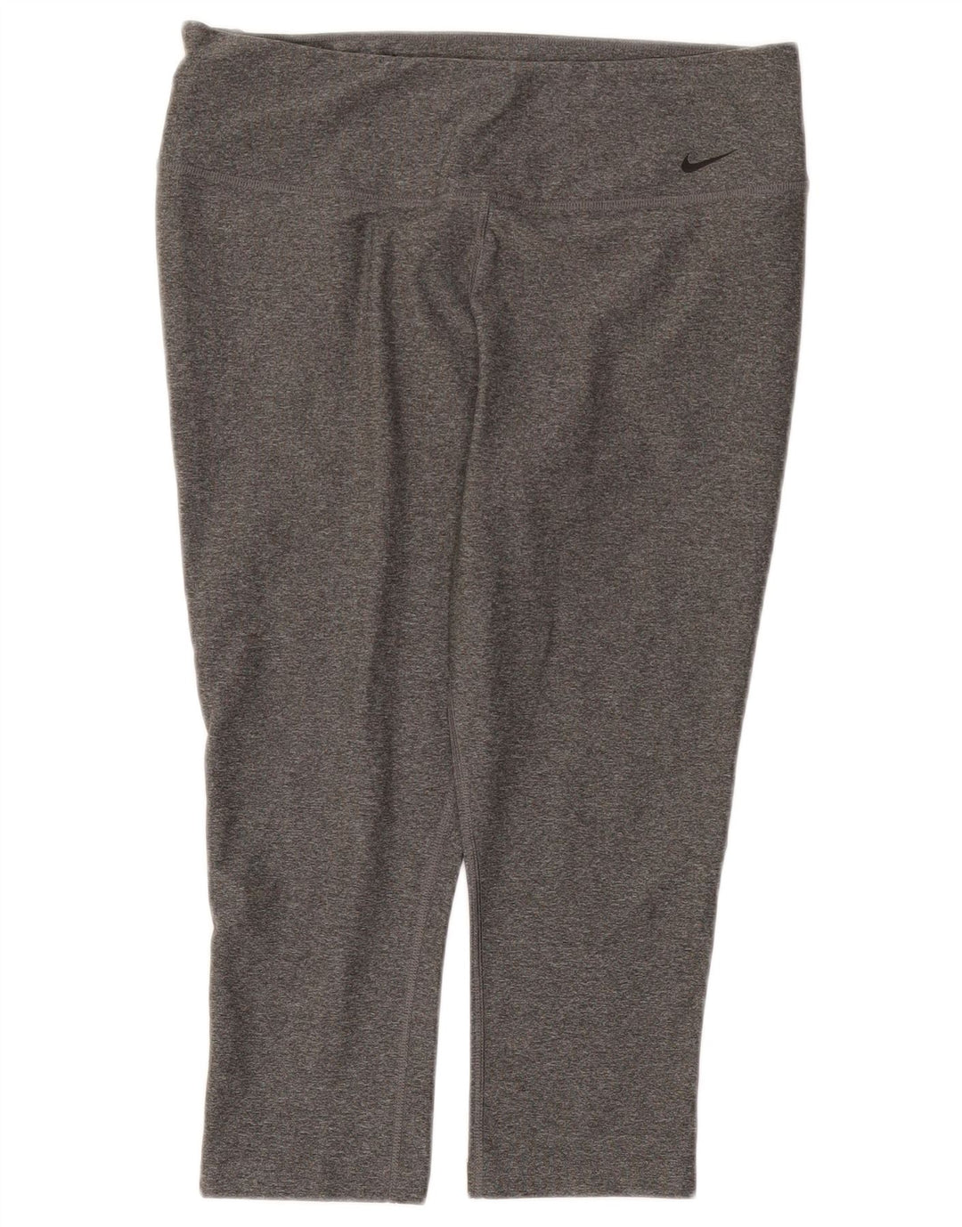 Nike Womens Dri Fit Capri Leggings UK 16 Large Grey Polyester